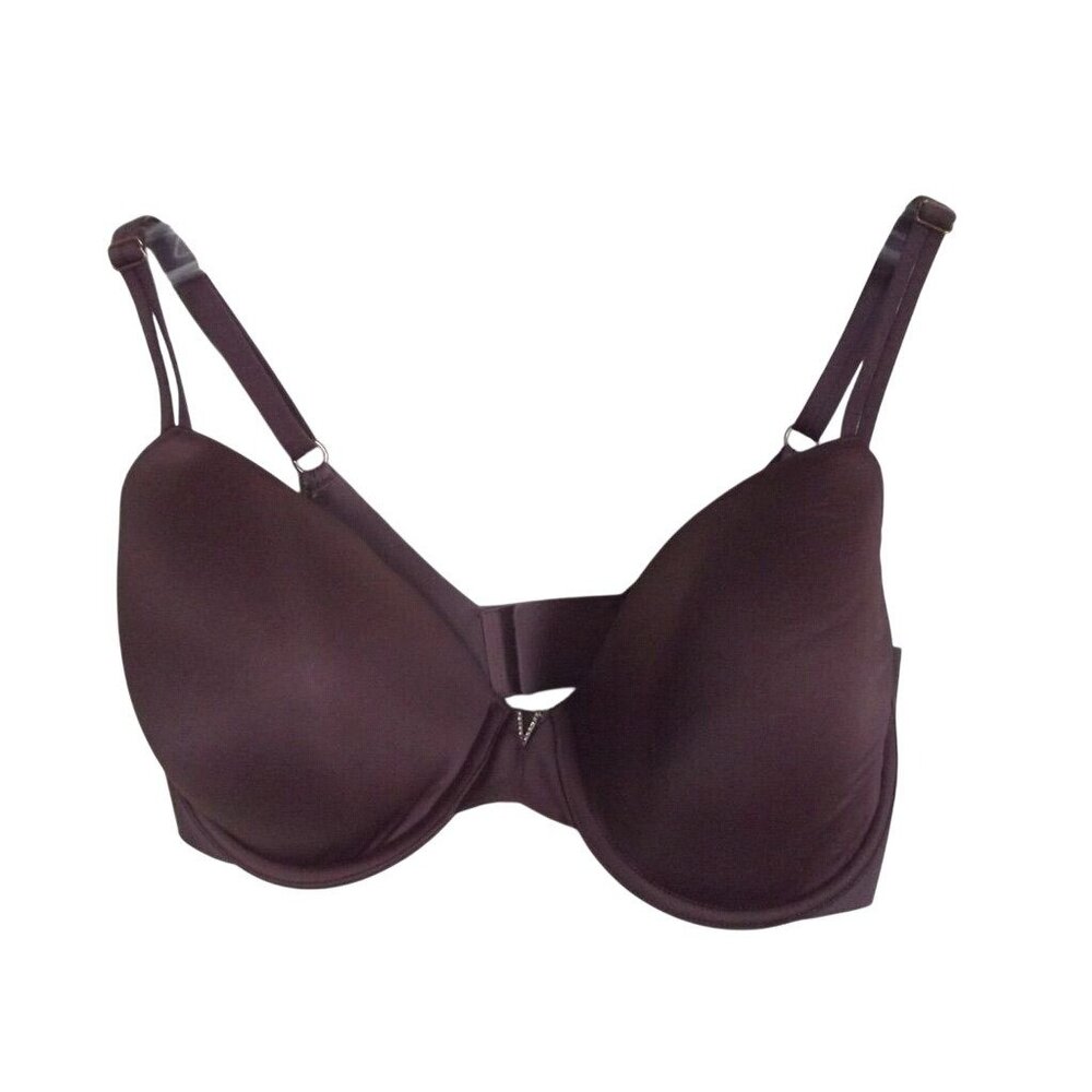 Victoria's Secret Bra 34DD Purple Lined Perfect Coverage underwire rhinestones V